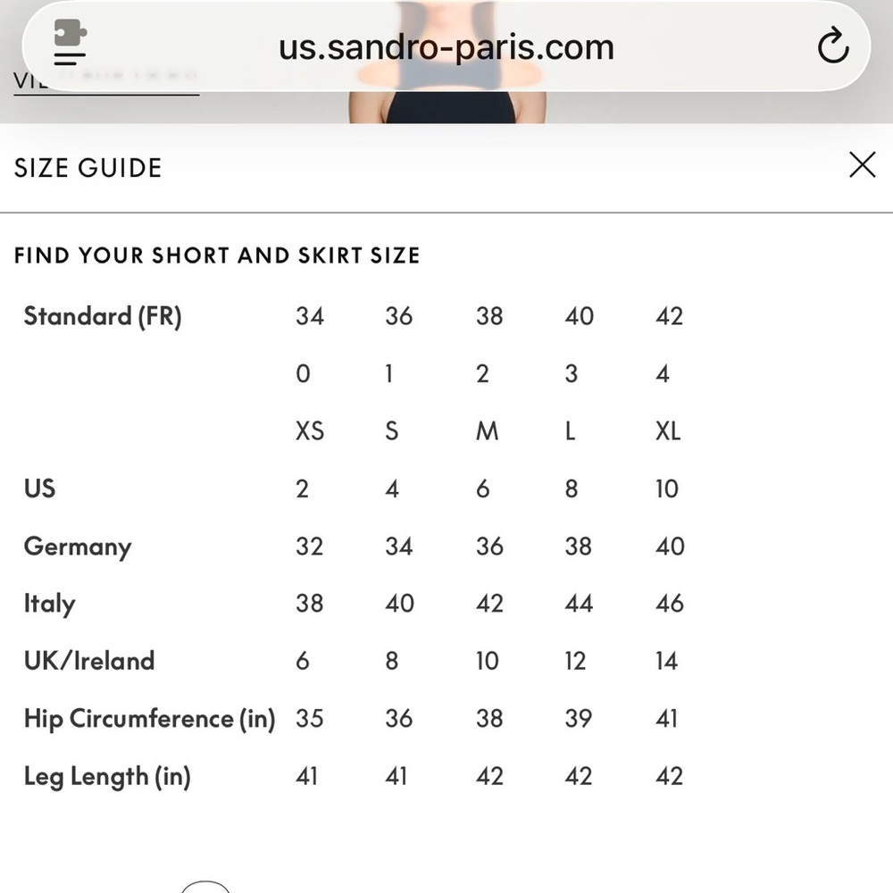 Sandro Wool Blend Check Woven Skirt In Tan Black Multicolor Women's Sz 2 US 6 - Picture 9 of 9